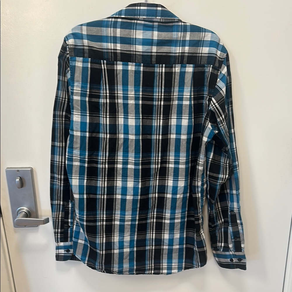 Airwalk Men's Blue Plaid Shirt - Picture 3 of 3